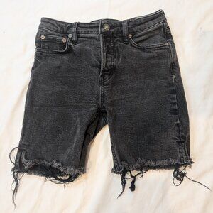 Free People black denim shorts size 26